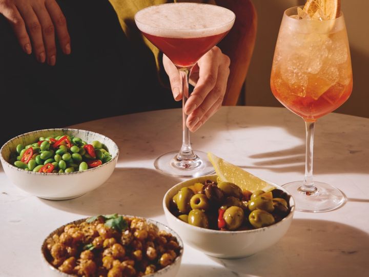 Sharing plates at a Premier Inn restaurant